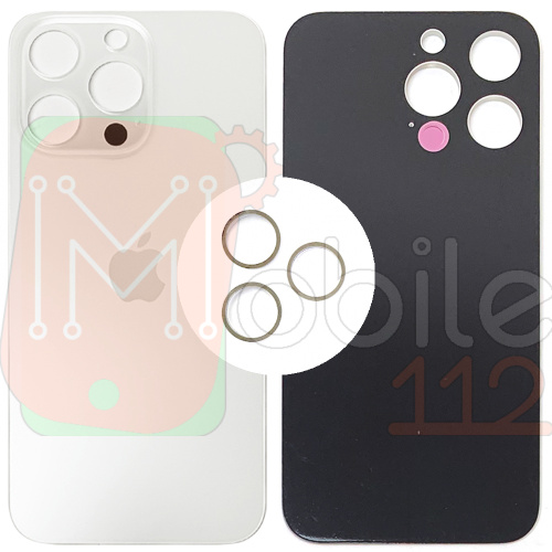 Задня кришка Apple iPhone 13 Pro (срібляста оригінал Китай з кільцями)