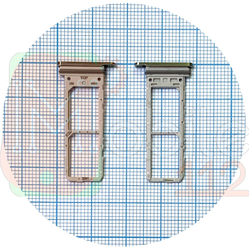 Держатель Sim карты Samsung Galaxy Note 20 N980F, Galaxy Note 20 5G N981B (зеленый на 2 Sim)