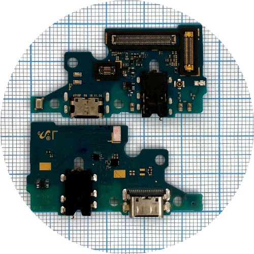 Шлейф Samsung Galaxy A71 2020 A715F з роз'ємом зарядки, навушників та мікрофоном Оригінал 100% - нижня плата Шлейф Samsung Galaxy A71 2020 A715F з роз'ємом зарядки, навушників та мікрофоном Оригінал 100% - нижня плата