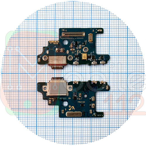 Шлейф Samsung Galaxy S20+ Plus G985F G986F с разъемом зарядки и микрофоном - нижняя плата (оригинал Китай)
