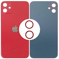 Задня кришка Apple iPhone 11 (червона оригінал Китай з кільцями)