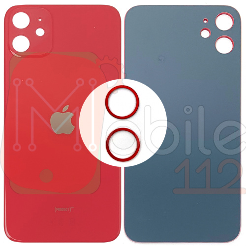 Задня кришка Apple iPhone 11 (червона оригінал Китай з кільцями)