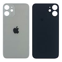 Задняя крышка Apple iPhone 12 Mini (белая оригинал Китай с большим отверстием)