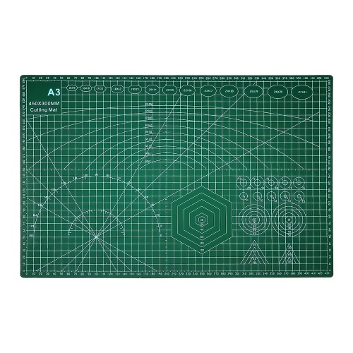Мат для різання двосторонній, формат А3, з розміткою