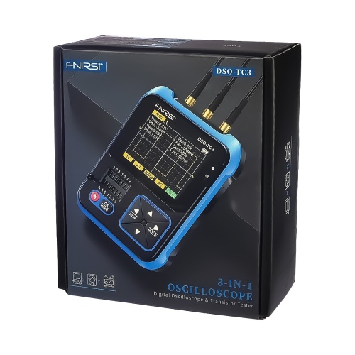 Осцилограф портативний цифровий Fnirsi DSO-TC3, 3в1, ESR тестер, PWM/AWG генератор сигналів, 500кГц, 10МSa/s, USB Type-C, 5V/1A фото 8