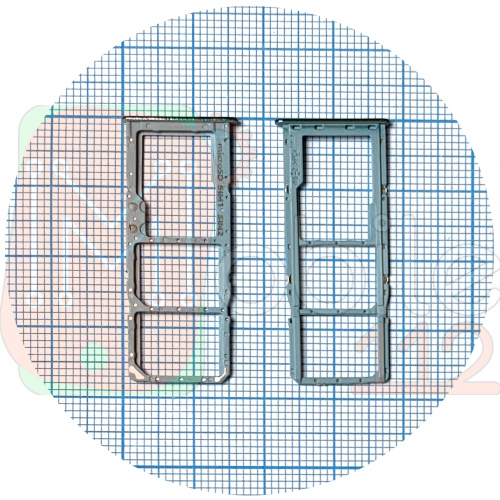 Тримач SIM карти Samsung Galaxy A51 A515F, A71 A715F (блакитний на 2 SIM + MicroSD)