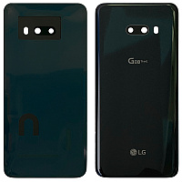 Задня кришка LG G8X ThinQ G850UM (чорна оригінал Китай зі склом камери)