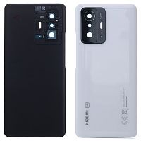Задня кришка Xiaomi 11T, 11T Pro (біла оригінал Китай зі склом камери)