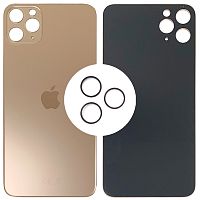 Задня кришка Apple iPhone 11 Pro Max (золотиста оригінал Китай з кільцями)