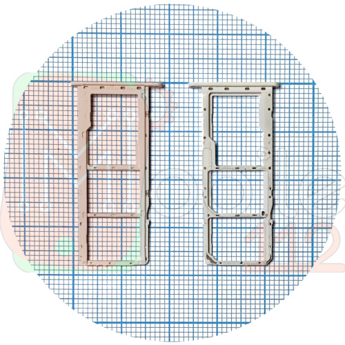 Держатель Sim карты Samsung Galaxy A11 A115F, M11 M115F (белый на 2 Sim + Micro SD)