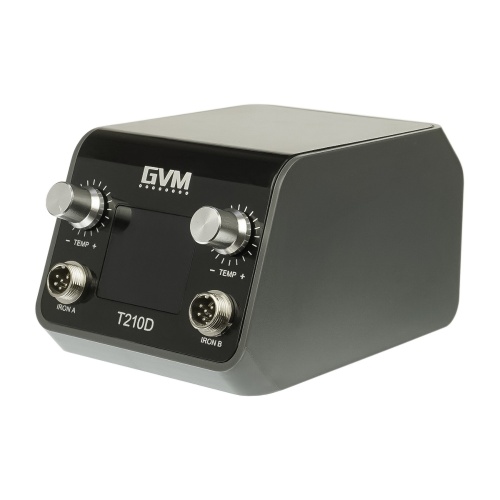 Паяльная станция прецизионная GVM T210D (2 паяльника стандарта JBC 210, 120W, 150C - 480C) фото 4