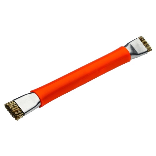 Щітка антистатична СС-01 двостороння, пластикова з металевою ручкою