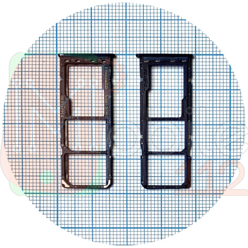 Тримач SIM карти Samsung Galaxy A20 A205F A30 A305F, A50 A505F, A70 A705F (синій на 2 SIM + MicroSD)