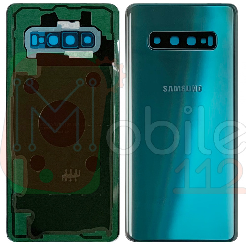 Задняя крышка Samsung Galaxy S10 Plus G975F (зеленая Original New со стеклом камеры)