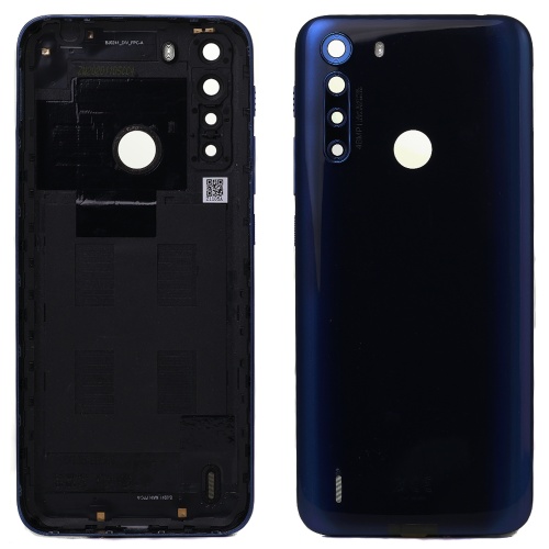 Задня кришка Motorola One Fusion XT2073-2 (синя оригінал Китай зі склом камери)