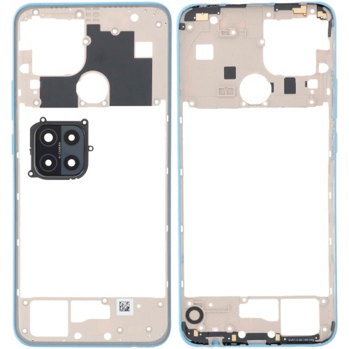 Рамка корпусу Oppo A15, A15S, A35 (блакитна зі склом камери) Рамка корпусу Oppo A15, A15S, A35 (блакитна зі склом камери)