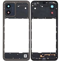 Рамка корпусу Motorola Moto E13 XT2345 (чорна зі склом камери)