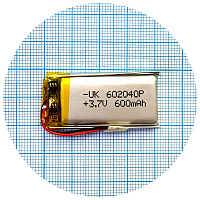 Акумулятор універсальний 602040P 40 x 20 x 6 600 mAh 3.7V