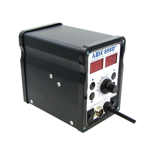 Паяльная станция Aida 898D+ бескомпрессорная, фен, паяльник с нагревательным элементом Hakko фото 3