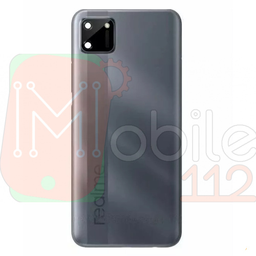 Задняя крышка Realme C11 2021 RMX3231 (серая оригинал Китай со стеклом камеры)