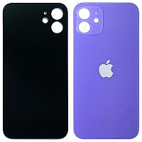 Задняя крышка Apple iPhone 12 (фиолетовая AAA с большим отверстием)