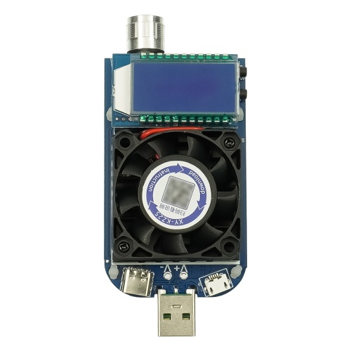 Тестер зарядних пристроїв XY-KZ25 з РК дисплеєм, регульованим навантаженням та активним охолодженням (25W, 4A) фото 3