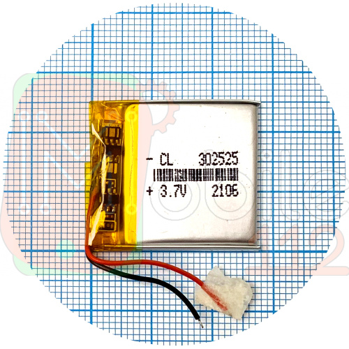 Акумулятор універсальний 302525 27.5 х 26 х 3 мм 300 mAh 3.7V