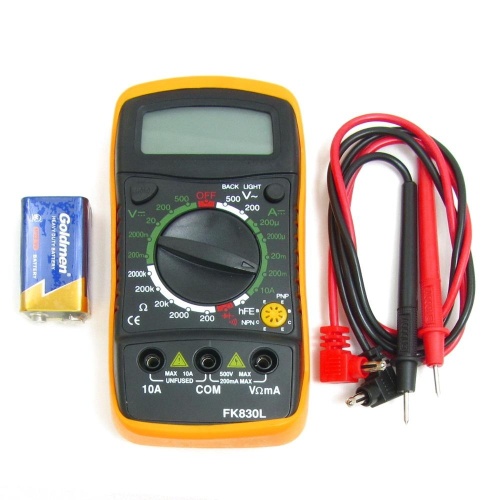 Мультиметр цифровий FK830L/ XL830L/ MAS830L з підсвічуванням (струм до 10A)