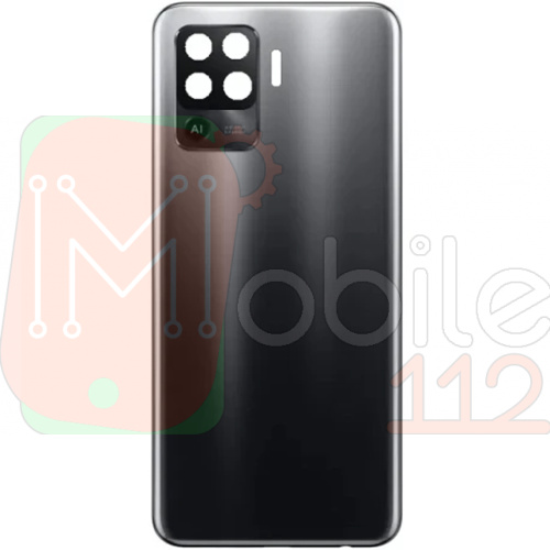 Задня кришка Oppo Reno5 Lite CPH2205 (чорна оригінал Китай зі склом камери)