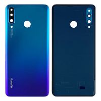 Задняя крышка Huawei P30 Lite MAR-LX1 (24MP синяя оригинал Китай со стеклом камеры)