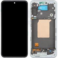 Дисплей Samsung Galaxy A55 5G A556 + тачскрин (оригинал OEM SP с голубой рамкой)