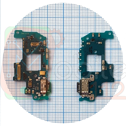 Шлейф Samsung Galaxy A55 5G A556 с разъемом зарядки и микрофоном - нижняя плата (оригинал Китай)