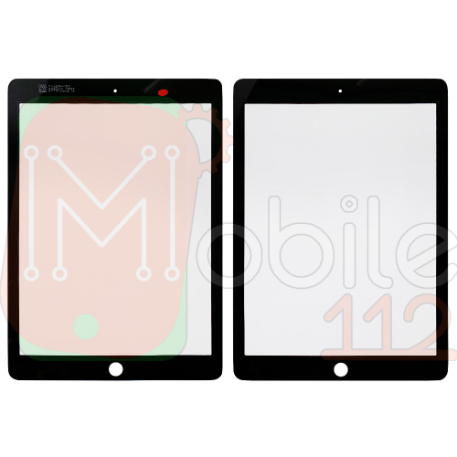 Стекло дисплея Apple iPad Pro 9.7" (черное OCA Pro с пленкой)
