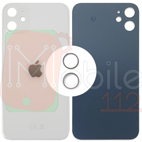 Задня кришка Apple iPhone 11 (біла оригінал Китай з кільцями)