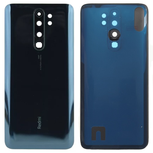 Задня кришка Xiaomi Redmi Note 8 Pro M1906G7I (чорна зі склом камери)