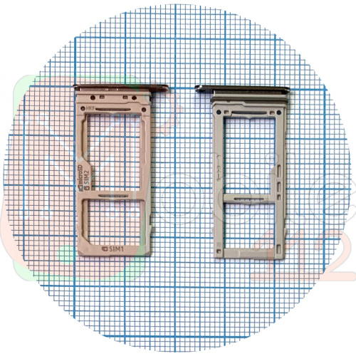 Тримач SIM карти Samsung Galaxy S9 G960F, S9 Plus G965F (сірий 2 SIM (1 SIM + Micro SD))