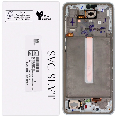 Дисплей Samsung Galaxy A33 5G A336B з тачскріном (оригінал 100% Service Pack із сріблястою рамкою)