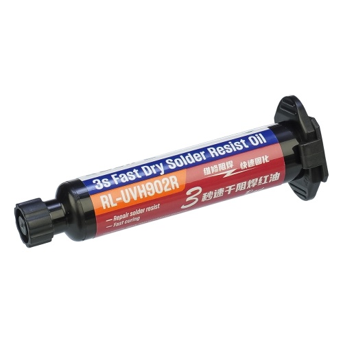 Лак ізоляційний Relife RL-UVH902R 3S швидковисихаючий, червоний, в шприці, 10 ml