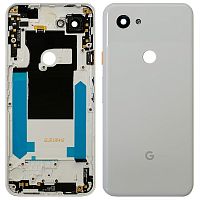 Задня кришка Google Pixel 3A (біла оригінал Китай зі склом камери)