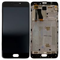 Дисплей Meizu M5 Note M621H з тачскріном (чорний оригінал 100% з рамкою (дрібні подряпини))