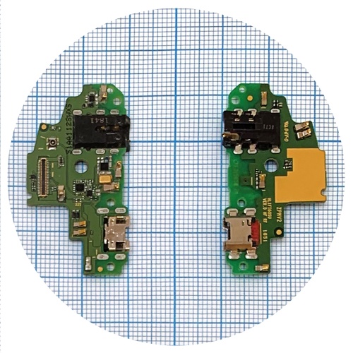 Шлейф Huawei P Smart FIG-LX1 з роз'ємом зарядки та навушників, мікрофоном Оригінал 100% - нижня плата фото 2