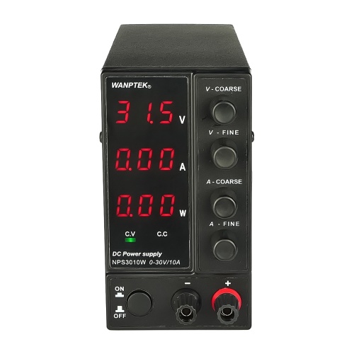 Блок живлення лабораторний Wanptek NPS3010W, 30V 10A, імпульсний, з цифровою індикацією (V/A/W) фото 2