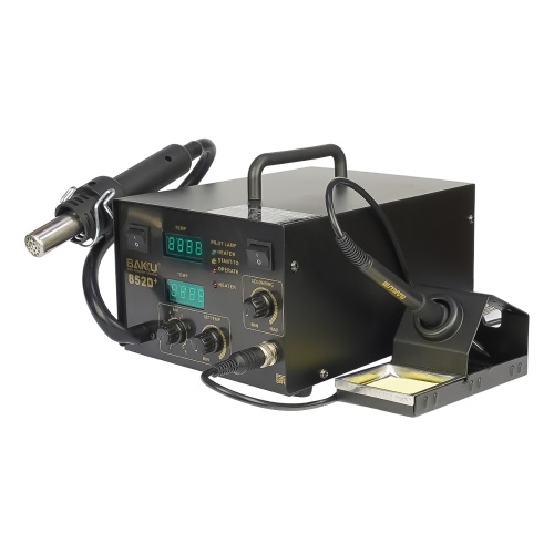 Паяльна станція Baku BK852D+ компресорна, фен, паяльник, цифрова індикація фото 2