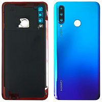 Задня кришка Huawei P30 Lite MAR-LX1 (24MP синя Original New зі склом камери)