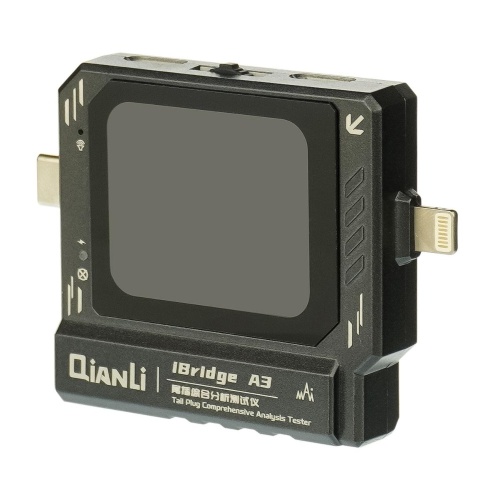 Тестер разъёмов питания QianLi iBridge A3 Type C/ Lightning с ЖК дисплеем и встроенной АКБ Тестер разъёмов питания QianLi iBridge A3 Type C/ Lightning с ЖК дисплеем и встроенной АКБ