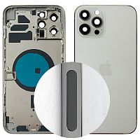 Корпус Apple iPhone 12 Pro Max (сріблястий оригінал Китай US)