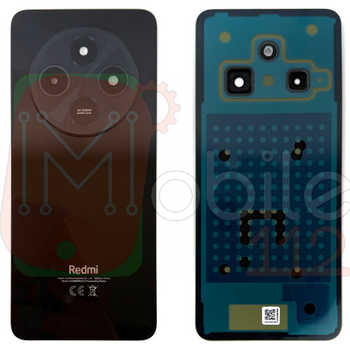 Задняя крышка Xiaomi Redmi 14C (черная оригинал Китай со стеклом камеры)