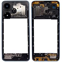 Рамка корпуса Infinix Hot 30i X669 (голубая со стеклом камеры)