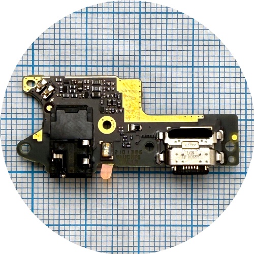 Шлейф Xiaomi Redmi 9, 9 Prime Poco M2 з роз'ємом зарядки, навушників та мікрофоном Оригінал Китай - нижня плата