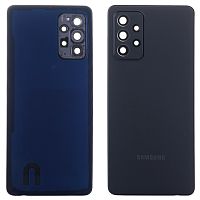 Задня кришка Samsung Galaxy A72 A725F, A72 5G A726B (чорна оригінал Китай зі склом камери)